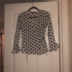 Low Neck Side Tie Blouse